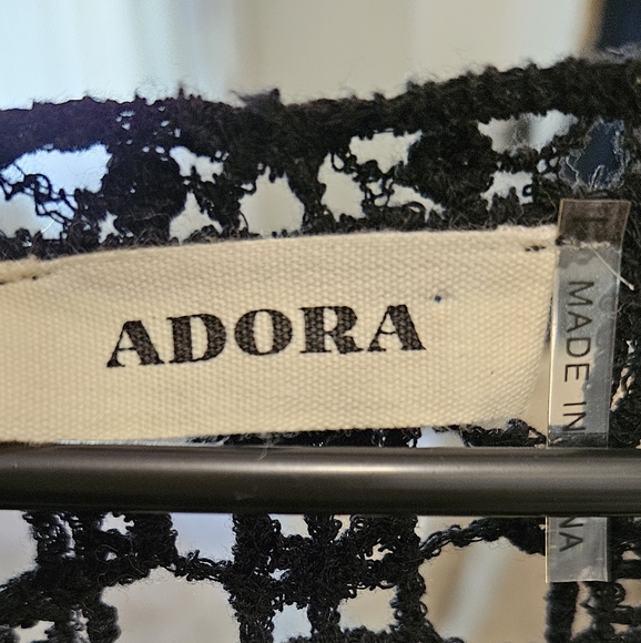 ADORA Crochet Black Sweater Size M/L - Picture 5 of 7